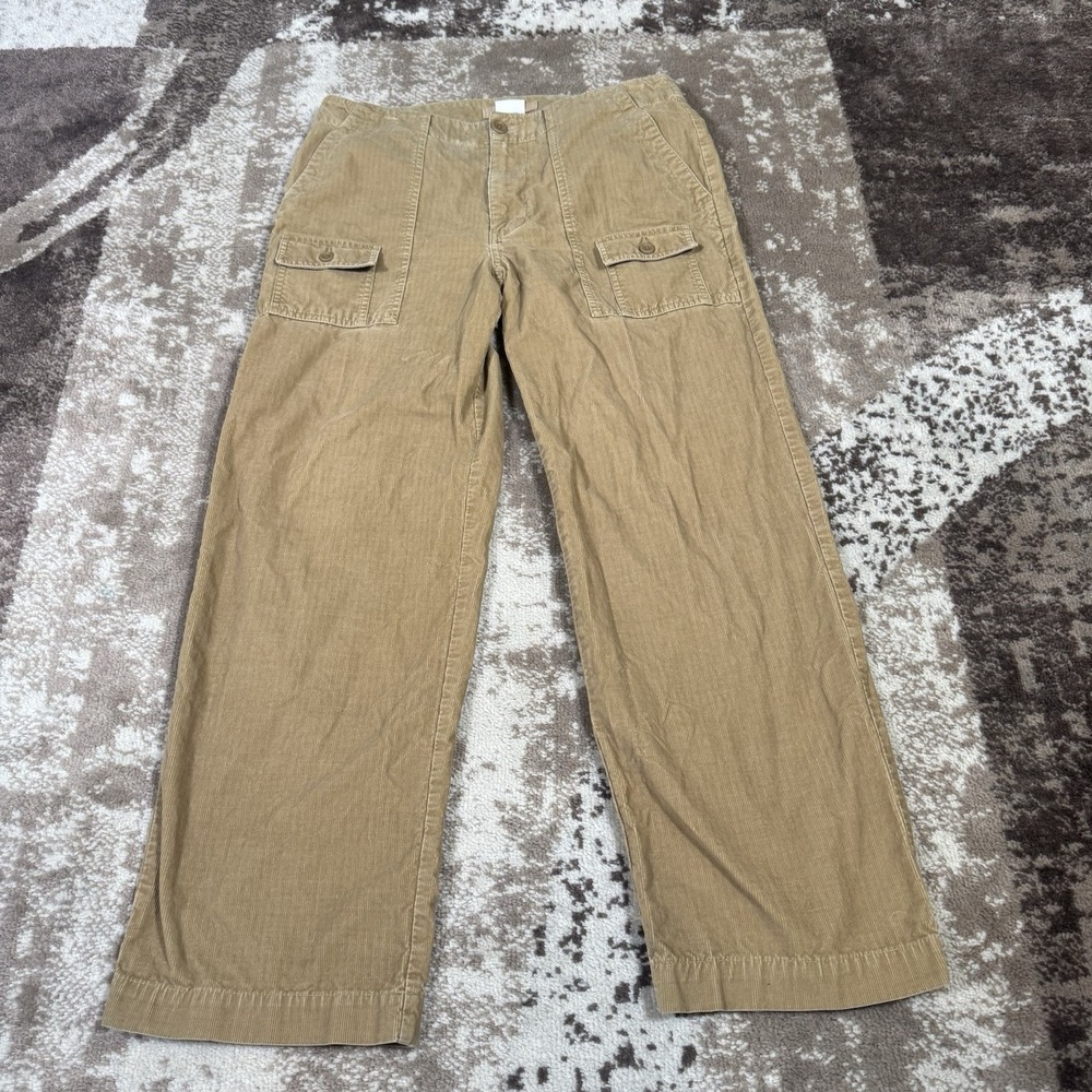 Gap Trousers Mens‎ 31x30 Brown Reservist Corduroy Cargo Pants Wide Leg Utility